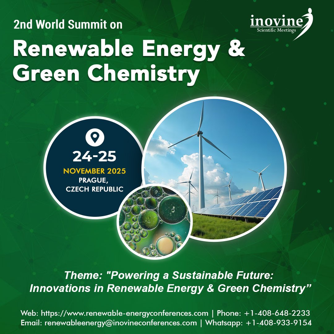 2nd World Summit on Renewable Energy &amp; Green Chemistry 2025